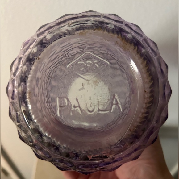 Vintage, Paula Lavender purple, textured vase. 9” - Picture 11 of 14